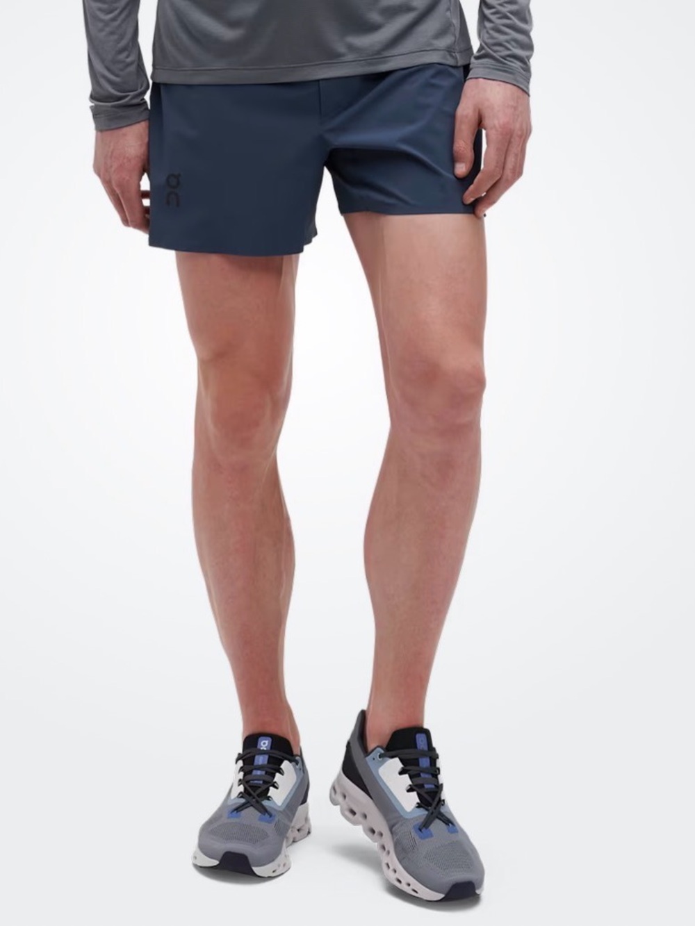 ON Running /// Men’s 5" Lightweight Shorts - Denim / Black - Size Medium